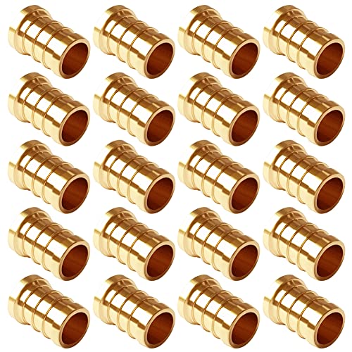 Uenede 20PCS LF Brass 1/2 Inch PEX Barb Plug End Cap Pipe Crimp Fitting - Image 1