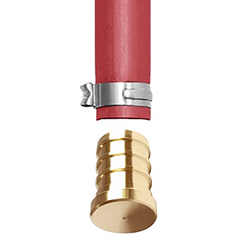 Uenede 20PCS LF Brass 1/2 Inch PEX Barb Plug End Cap Pipe Crimp Fitting - Image 3