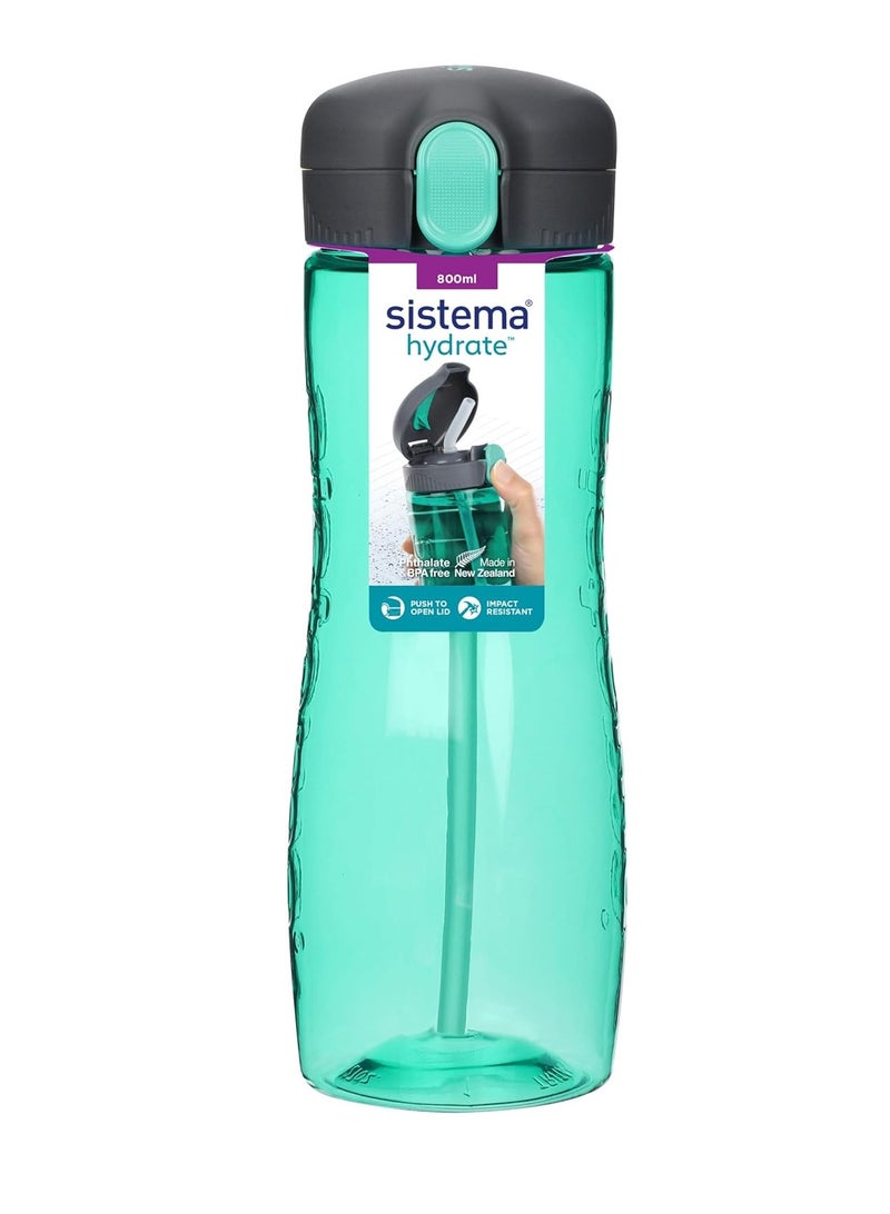 سيستيما Sistema Hydrate Quick Flip Water Bottle 800 ml BPA Free Water Bottle with Straw - No:00630  - Image 1