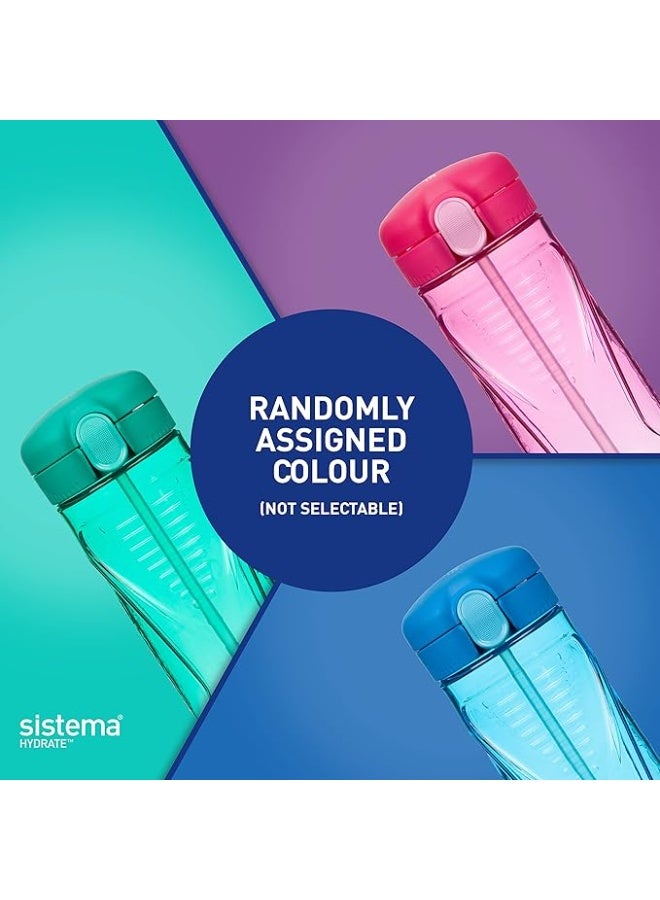 سيستيما Sistema Hydrate Quick Flip Water Bottle 800 ml BPA Free Water Bottle with Straw - No:00630  - Image 5