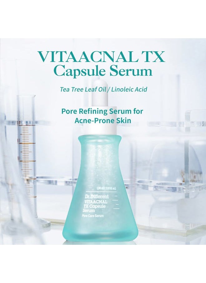Dr.Different Dr. Different VITAACNAL TX Capsule Serum 1.01 fl.oz. - Pore Reducer Face Serum - Clearing Acne, Breakout and Hyperpigmentation - Pore Refining and Sebum Control with Tea Tree and Linoleic Acid  - Image 2