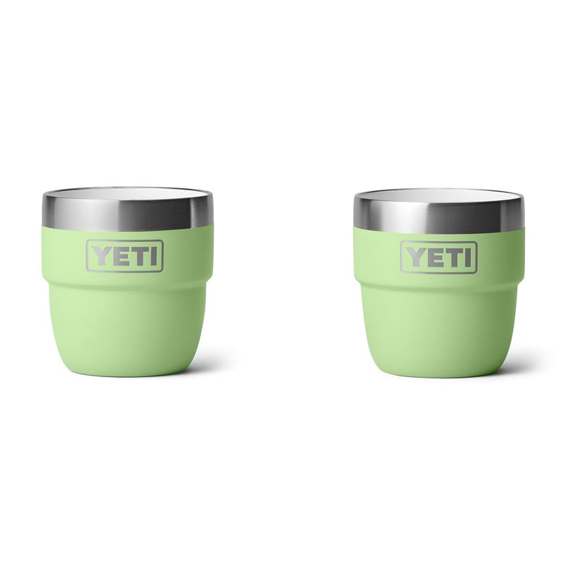YETI Rambler 4 oz Stackable Cup, Stainless Steel, Vacuum Insulated Espresso/Coffee Cup, 2 Pack, Key Lime - Image 1