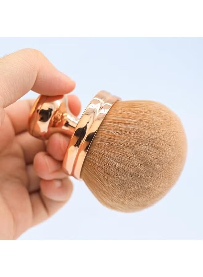 فرشاة مكياج للجسم كبيرة جدًا للتسمير الذاتي، أداة تطبيق التسمير الذاتي للظهر، فرشاة كابوكي عريضة الرأس 74 مم لمزيج البرونزر، أداة تطبيق التسمير الذاتي، فرشاة مكياج بيضاوية للوجه والساق (ذهبي وردي) - Image 5