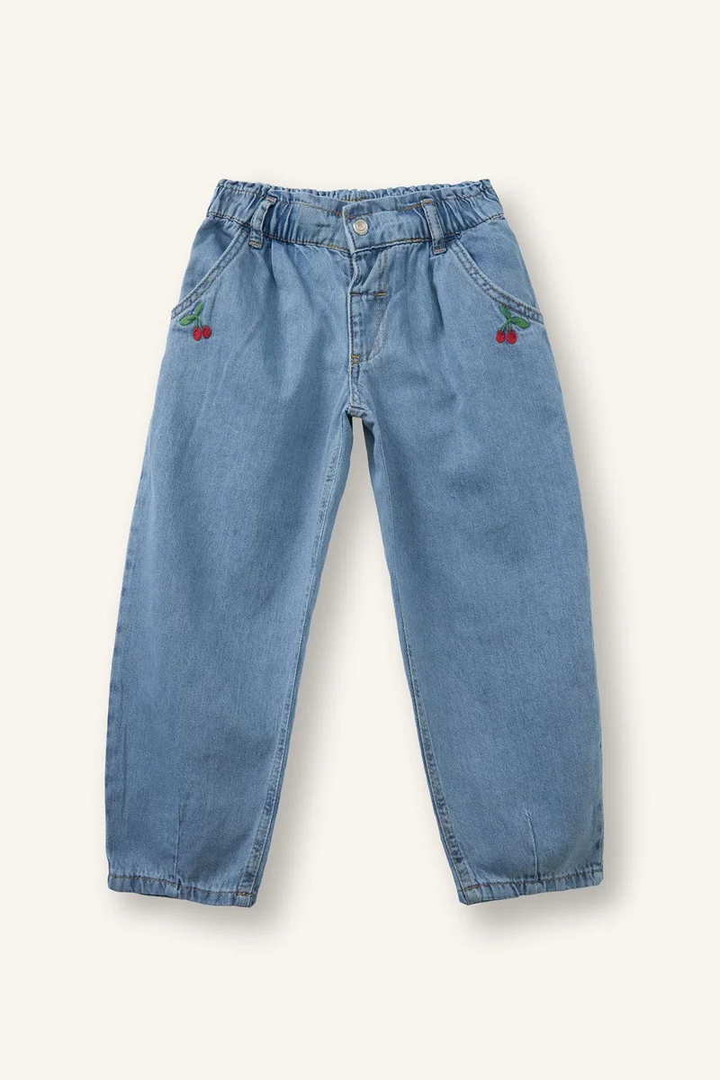 ديفاكتو Baby Girl Paperbag Fit Cotton Trousers