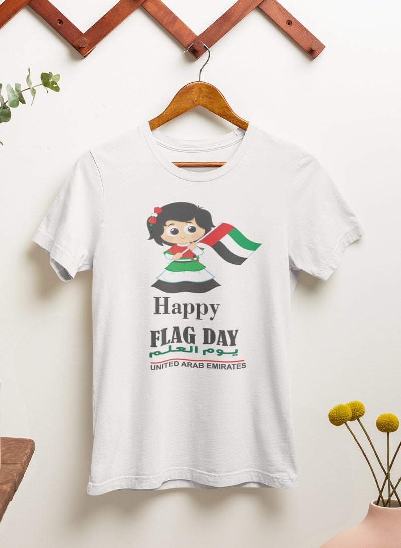 ZOOM تي شيرت يوم علم الإمارات للبنات لفعاليات المدرسة