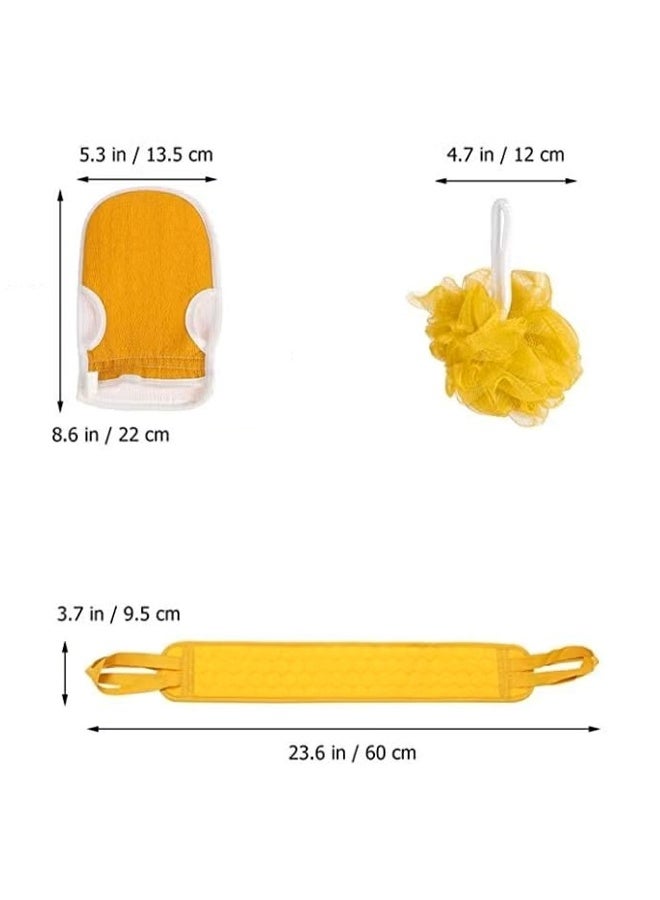 مجموعة من ليفة الاستحمام، إسفنجة تقشير الظهر، قفازات الاستحمام، منشفة حمام، وإكسسوارات الاستحمام - Image 4