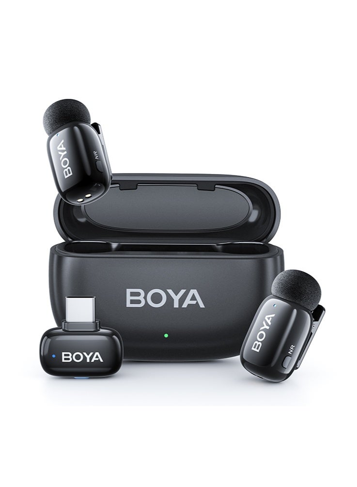 BOYA (New Arrivals)BOYA mini 2-02 Wireless Lavalier Microphone Original AI Noise Cancelling Mic Super mini Mic for Vlogging iPhone Android PC - Image 1
