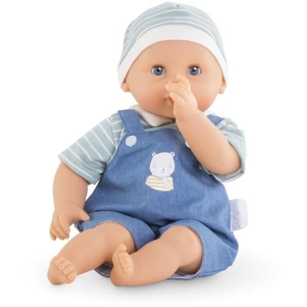 Corolle Bébé Calin Maël Boy – 12″ Soft Body Doll with Sleeping Eyes, Vanilla-Scented Vinyl, Blue Outfit & Hat – First Baby Doll for Toddlers 18 Months+ Cute Reborn Realistic Dolls - Image 4