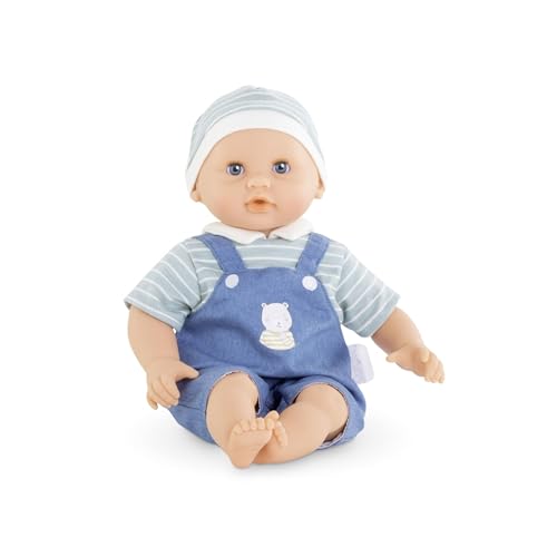 Corolle Bébé Calin Maël Boy – 12″ Soft Body Doll with Sleeping Eyes, Vanilla-Scented Vinyl, Blue Outfit & Hat – First Baby Doll for Toddlers 18 Months+ Cute Reborn Realistic Dolls - Image 1