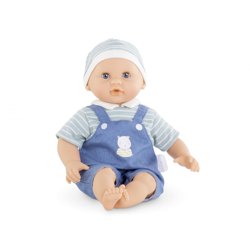 Corolle Bébé Calin Maël Boy – 12″ Soft Body Doll with Sleeping Eyes, Vanilla-Scented Vinyl, Blue Outfit & Hat – First Baby Doll for Toddlers 18 Months+ Cute Reborn Realistic Dolls - Image 3