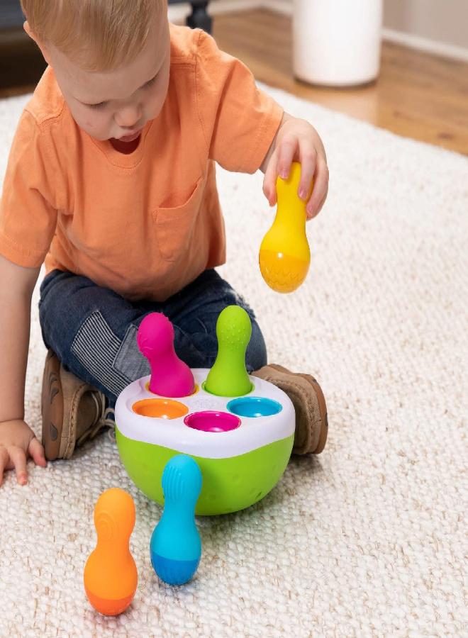 Fat Brain Toys Fat Brain Toys F248 Fat Brain SpinnyPins, Kids Preschool, Spinning and Sorting Building Sets, Early Development Toy for Babies Aged 18 Months and Older, Multicoloured - Image 2
