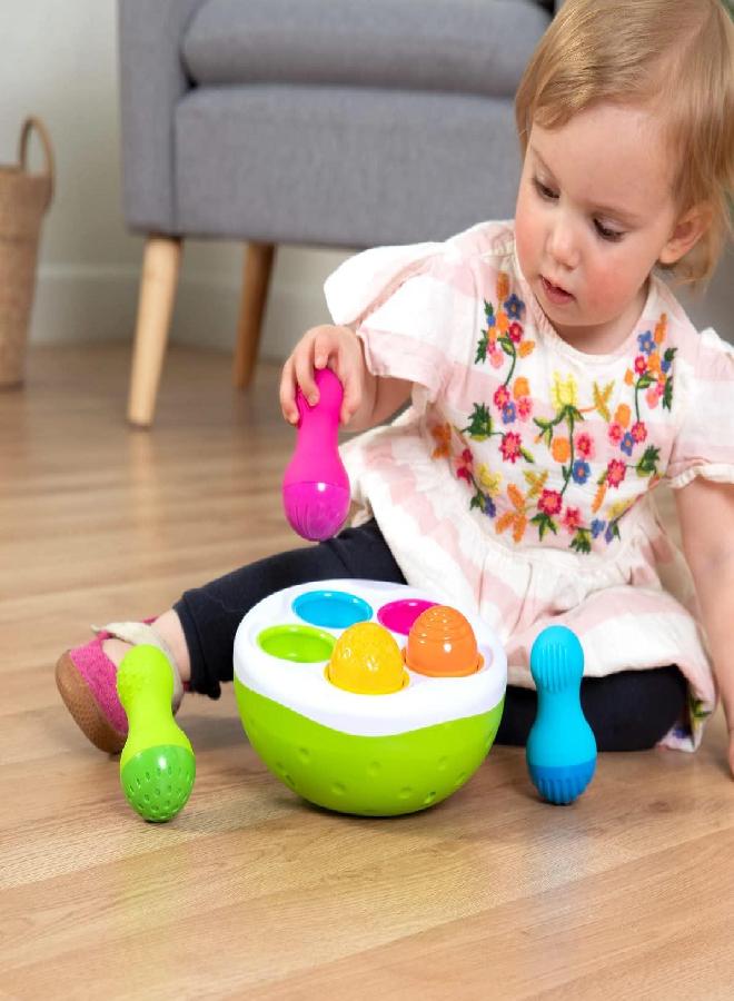 Fat Brain Toys Fat Brain Toys F248 Fat Brain SpinnyPins, Kids Preschool, Spinning and Sorting Building Sets, Early Development Toy for Babies Aged 18 Months and Older, Multicoloured - Image 4