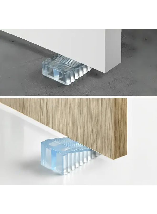Heavy Duty Transparent PVC Door Blockers Anti Slip Rubber for Carpet Hardwood Floors Home C1139 - Image 3