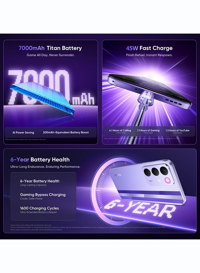 ريل مي P4 Dual SIM 4G Racing Purple 8GB RAM 256GB - International Version - Image 4