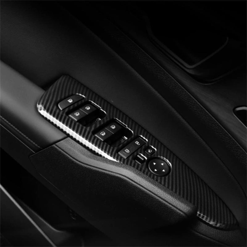 Kadore for 2023-2025 Kia Sportage Hybrid Carbon Fiber Style Interior Side Windows Lift Door Panel Frame Cover Trim LHD 6-pc | ABS Carbon Fiber Pattern, LHD, Side Door Windows Lift Panel Frame Cover Decoration and Protection 6-pc, Not for 2026 - Image 3