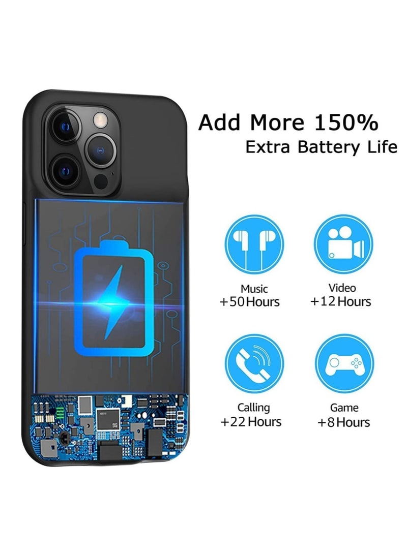 Raxoom Battery Case for iPhone 13 Pro, Portable Battery Pack, Rechargeable Smart Charger Case, External Battery Charging Case, Compatible with (iPhone 13Pro, 3500 Mah). - Image 4