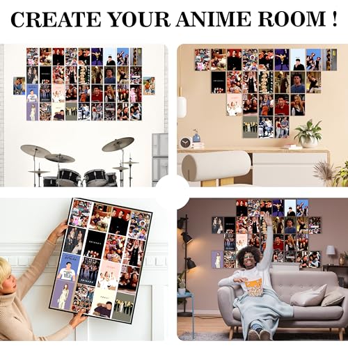 Rousrie Paper Aesthetic F.R.I.E.N.D.S Tv Shows Wall Collage Kit for Study Room Walls Decoration Size:4.00X6.00 Inches (Set of 63 Decor Stickers Poster) Self-Adesive Poster, Home, Self-Adhesive - Image 4