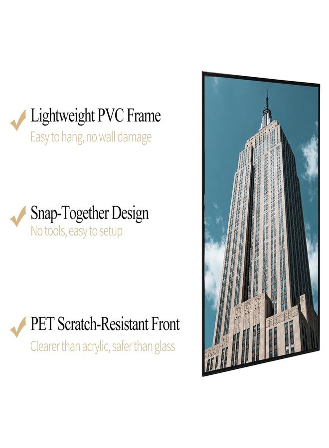 Lavezee 12x18 Poster Frame Black 6 Packs, Lightweight 12 x 18 Picture Frames for Wall Mounting, Display 12 by 18 Pictures, Posters & Art Prints Vertically or Horizontally - Image 3