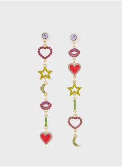Heart & Star Drop Earrings