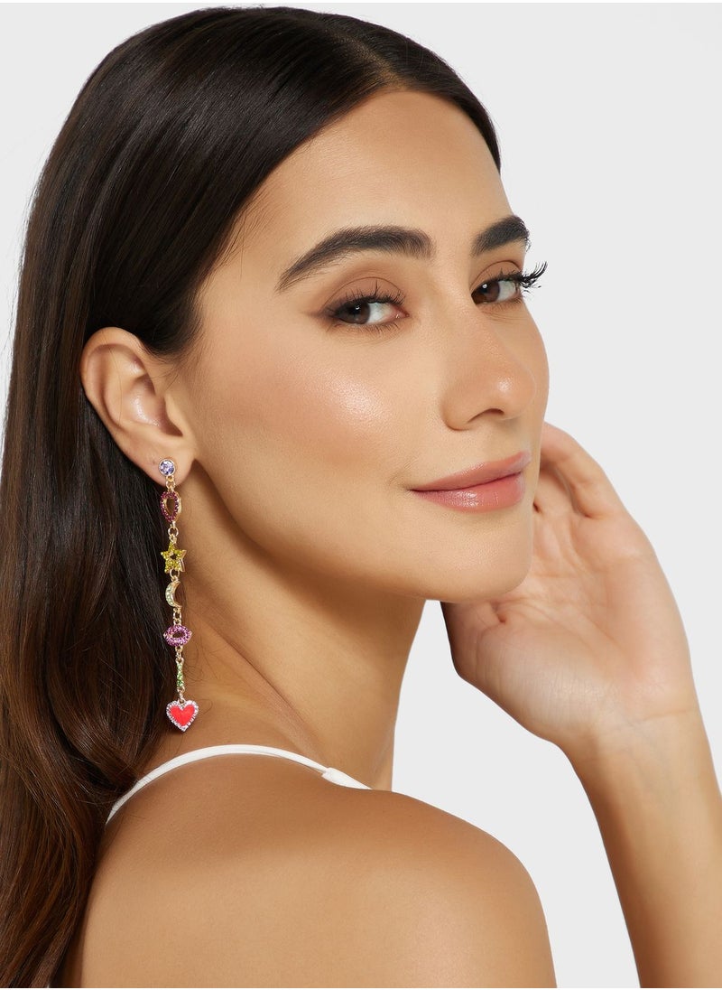 Ginger - Heart & Star Drop Earrings - Image 1
