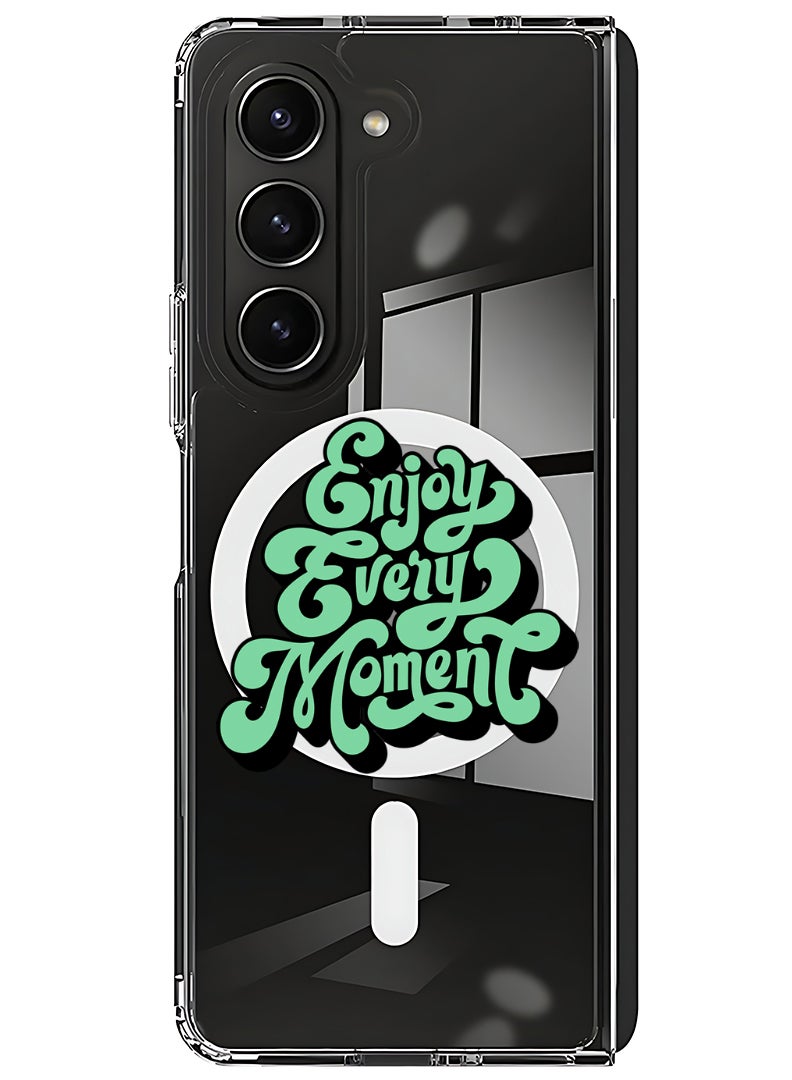 Theodor Magnetic Case for Samsung Galaxy Z Fold 5 Compatible with MagSafe Wireless Charging, Shockproof Phone Bumper Cover Enjoy Every Mopment-01 - Image 1