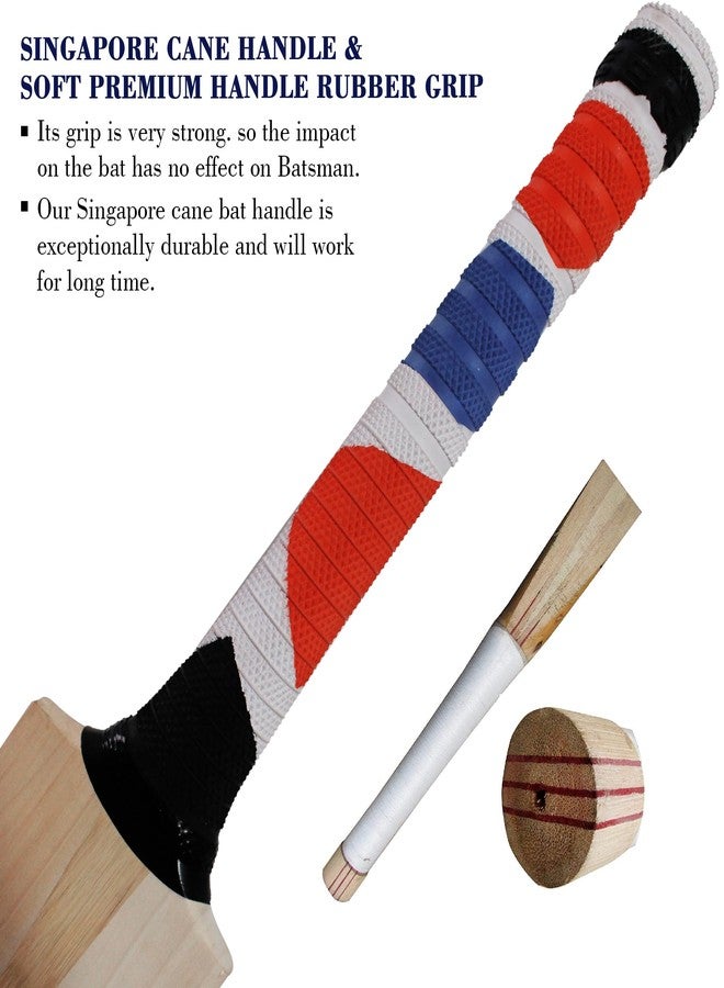 Zhoosh ™ English Willow Short Handle Fine Grade III Cricket Bat (SH) - Image 4