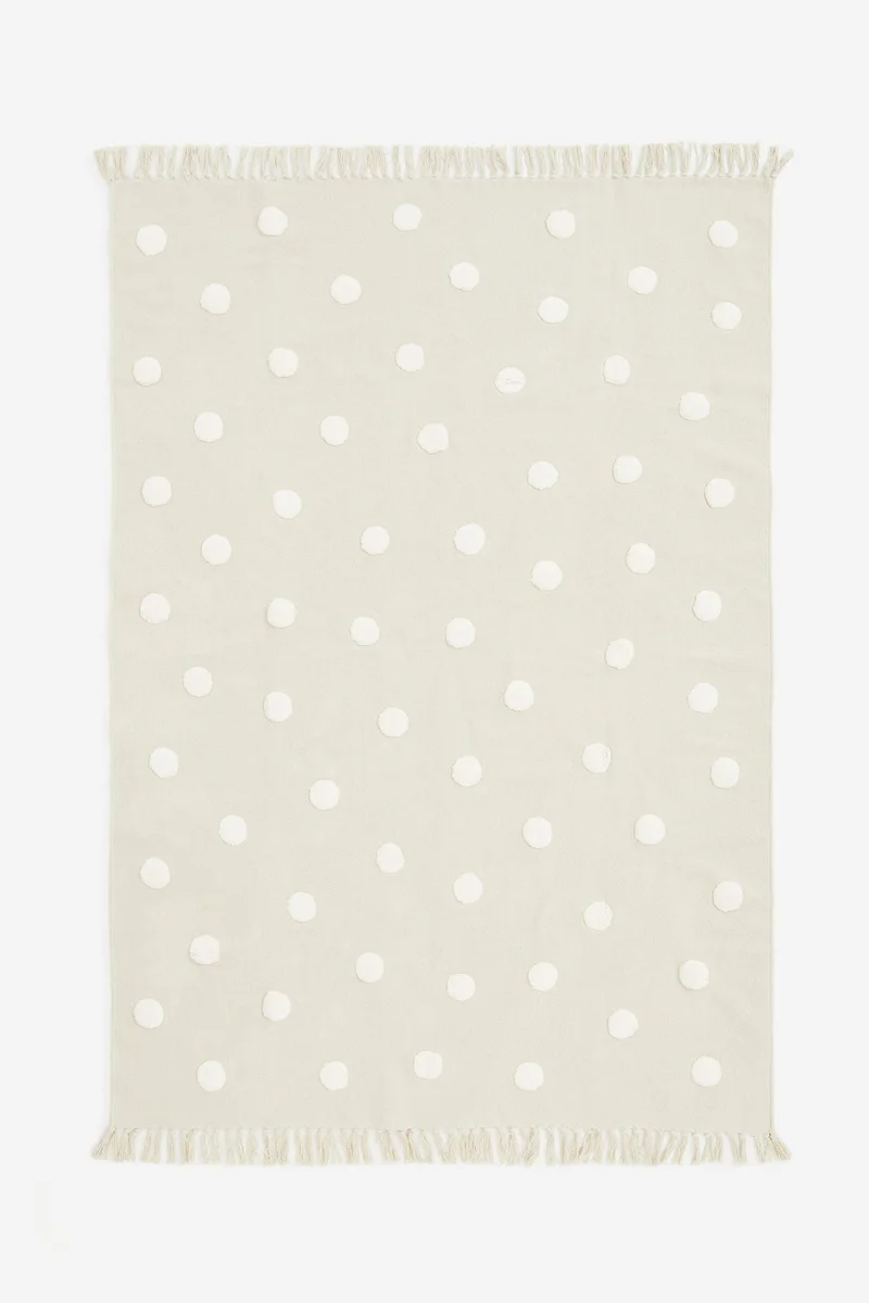 اتش اند ام Tufted-Spot Cotton Rug
