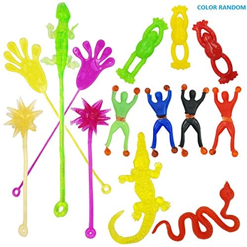 DoDoMagxanadu 14 Pack Assorted Stretchy Sticky Toy Kids’Party Favor Packs, Stretchy Sticky Hand Basket Fillers Novelty Fidget Toy Stocking Stuffers for Boys and Girls - Image 2