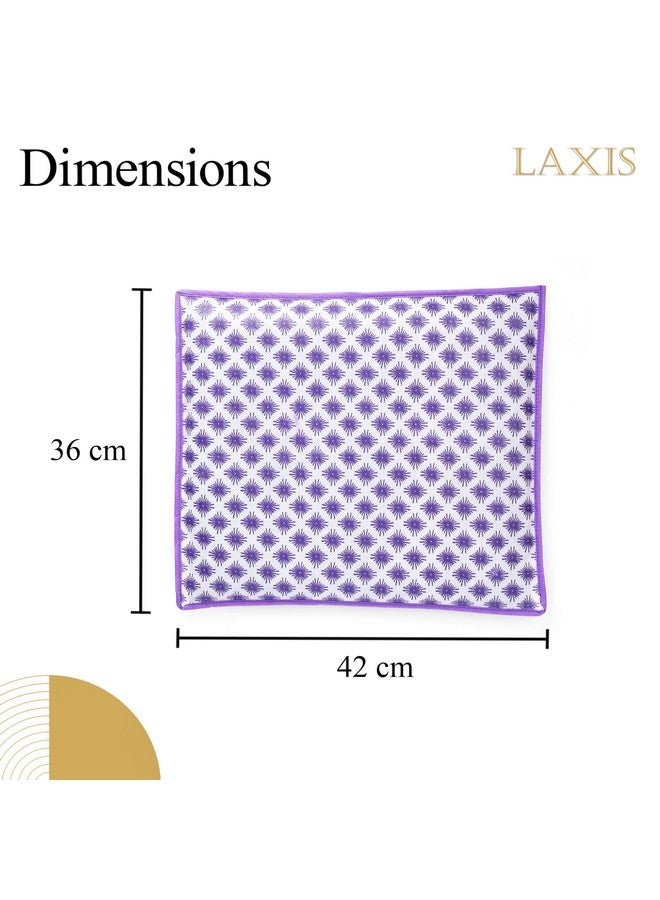 LAXIS HOMFIL Brand - LAXIS Non-Woven Printed Single Saree Cover, Saree Bag Pack of 10Pcs, Transparent Saree Covers With Zip, Saree Covers For Storage, Wardrobe Organiser, Size-36x42x2cm (Purple) - Image 2
