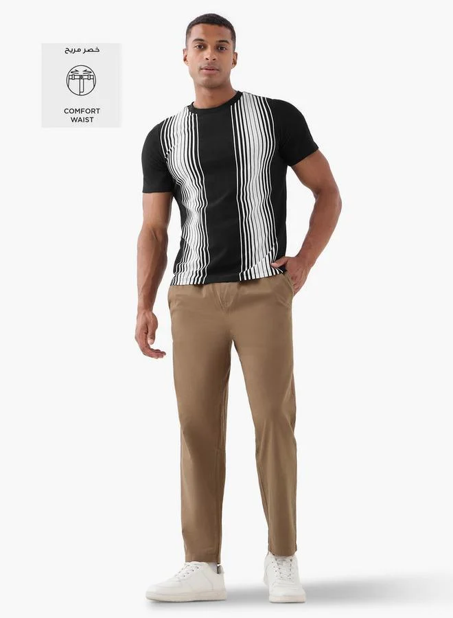 سبلاش فيڤ بنطلون بقصة مريحة وخصر مرن وجيوب