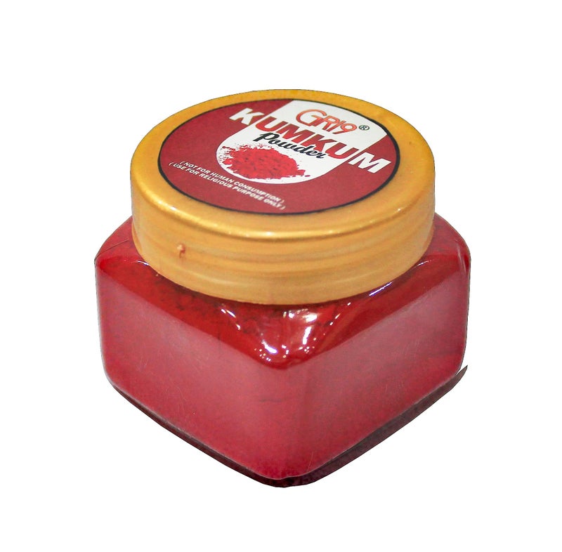 GRI9 Indian Dark Red Pure Kumkum Powder (Sindoor, Kumkuma, Kum Kum) For Makeup, Pooja And Other Hindu Rituals (Dark Red, 1.77 Ounces) - Image 2