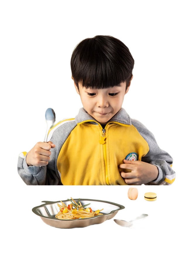 MAX COOK Meichun (Maxcook) 304 Stainless Steel Meal Tray Lunch Box Bowl, Children'S Compartmented Plate Creative Cartoon Design, Pumpkin Style Mcft8816 - Image 1
