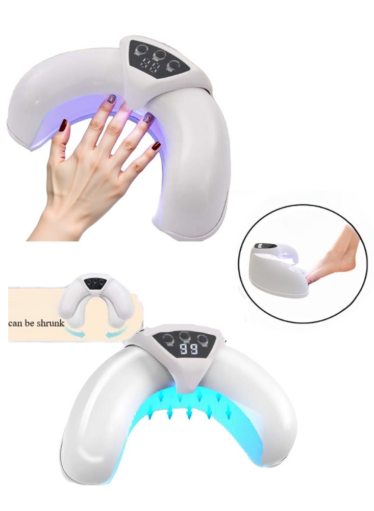 Professional Gel Polish LED Nail Dryer Light Nail Dryer, LED Nail Lamp for Professional Nail Salon Nail Polish Curing Manicure Pedicure and Manicure Tools White - Image 1