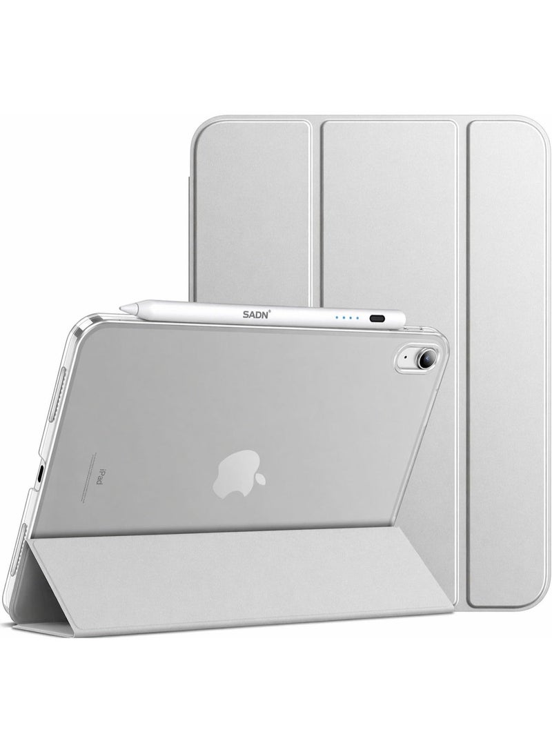 Sadn iPad Bundle – Universal Magnetic Stylus Pen + Smart Protective Case for iPad A16 11th Generation 11 Inch 2025 / iPad 10th Generation 10.9 Inch 2022, Slim Trifold Cover, Rechargeable Pencil - Image 1