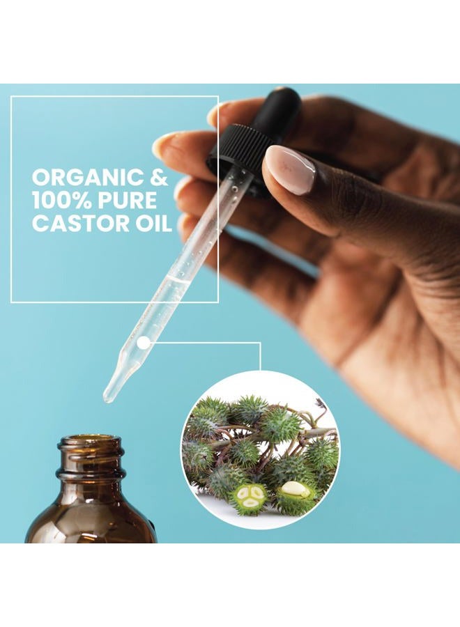 Eva Naturals Castor Oil (2oz) - Promotes Hair, Lash and Brow Growth, Diminishes Wrinkles and Anti-Aging - 100% Pure and Organic for Hair Treatment - Image 5