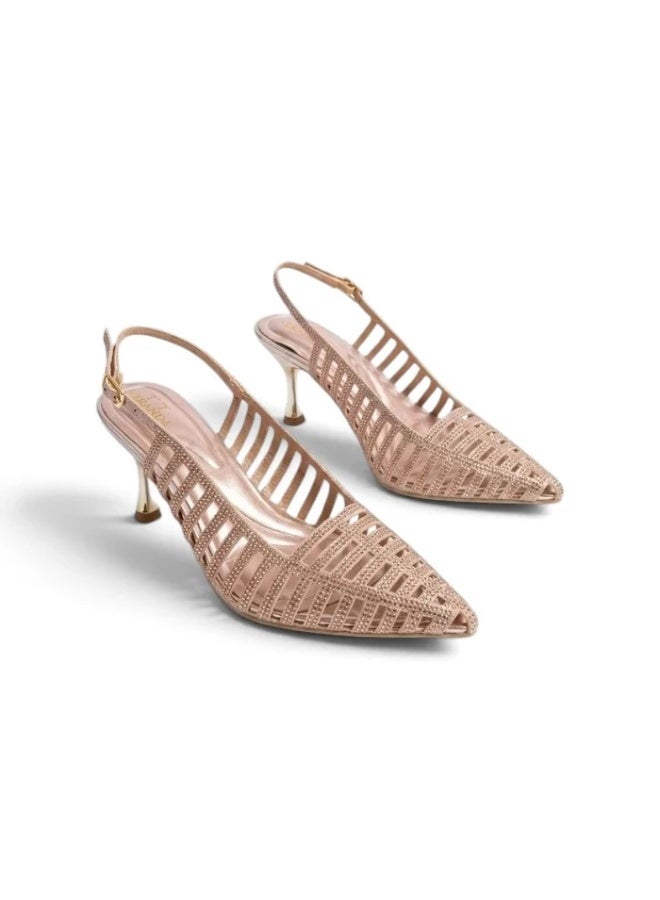 Vbranda Crystal Embellished Mesh Heels C-89 - Image 3