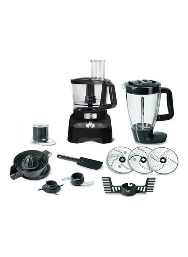 Moulinex Double Force Food Processor with 10 attachments for 34 functions, 3L Bowl, 2L Blender - 3 L 1000 W FP824825 Black - Image 1