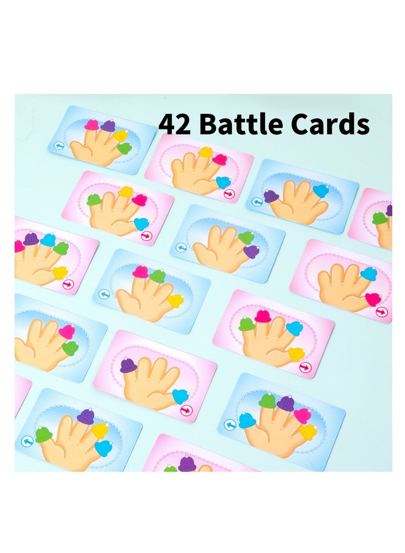 Thumb cap left and right hand training, color recognition thinking training, children's puzzle toys, parent-child interactive board game, suitable for children and party games - Image 3