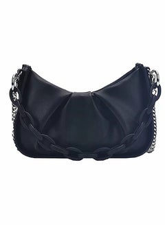 KASTWAVE Handbags, Shoulder Bag, Fashion Purses, for Women's Multipurpose Crossbody Flapper Dumpling Pouch Clutch And Evening Bag (Black)  - Image 1
