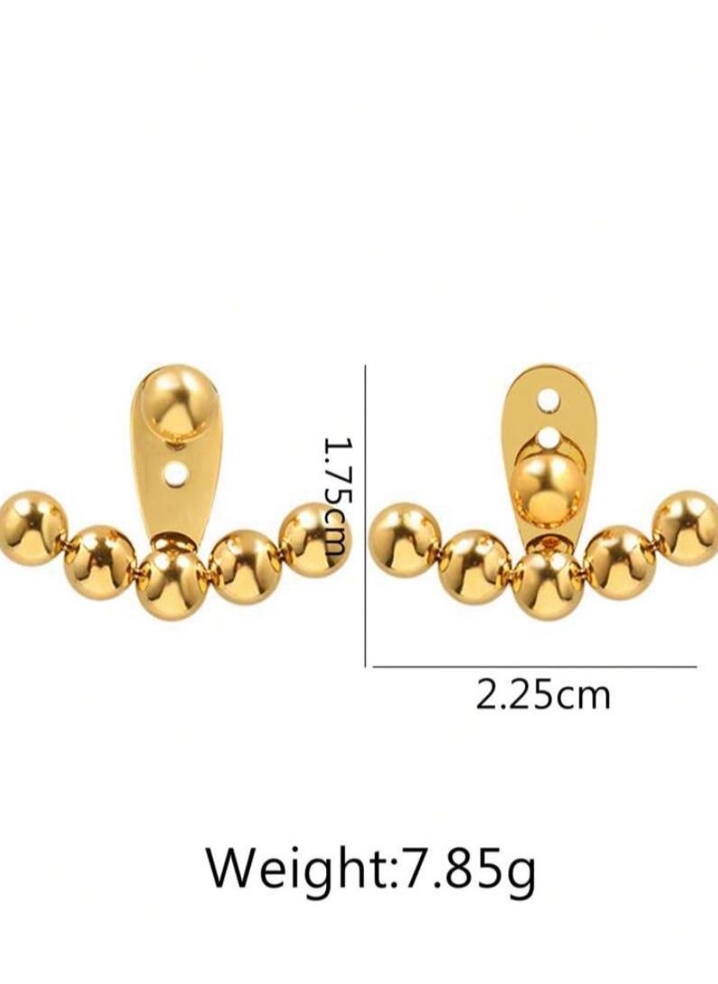 sixtyfour - Elegant Gold Plated Earrings For Women - Image 1