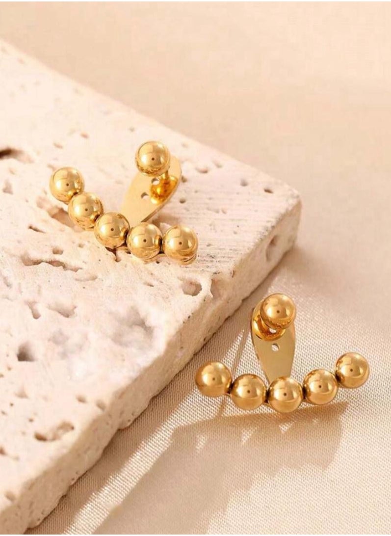 sixtyfour - Elegant Gold Plated Earrings For Women - Image 1