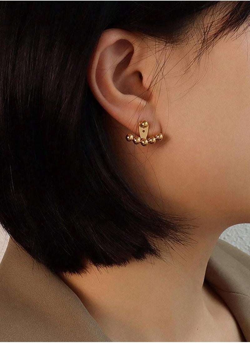 sixtyfour - Elegant Gold Plated Earrings For Women - Image 1