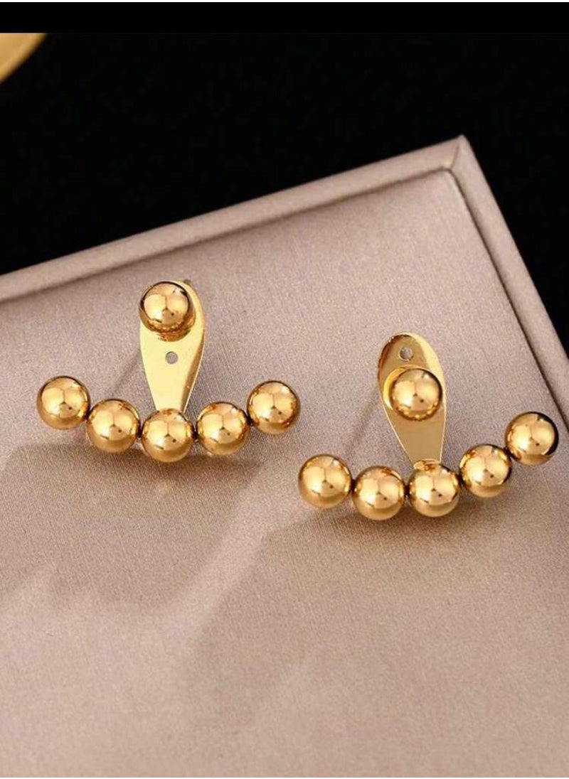 sixtyfour - Elegant Gold Plated Earrings For Women - Image 1