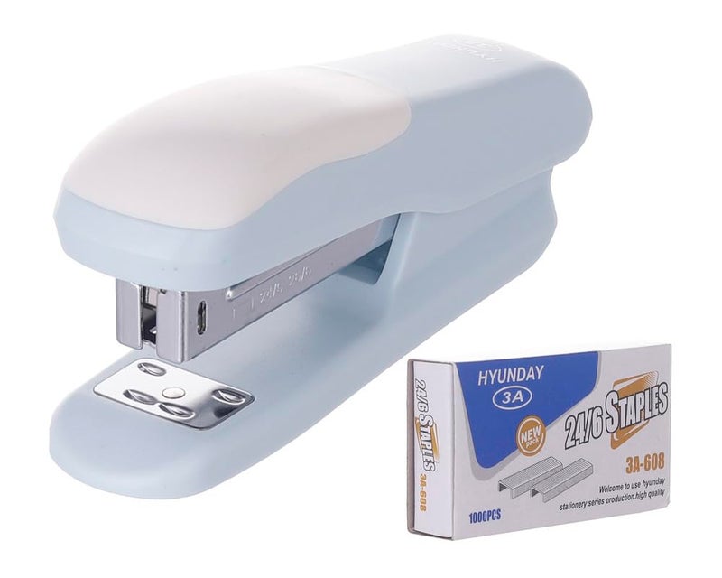 3A 24/6 Stapler With Box Of 1000 Staples - Light Blue 2817