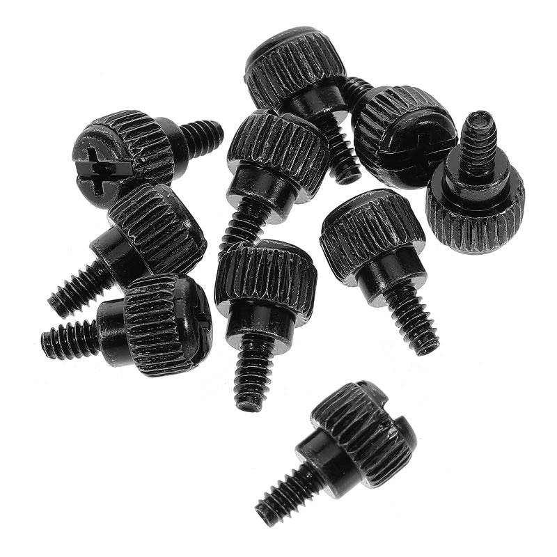 Black Zinc Plated Thumb Screws 10pcs Round Head PC Case Replacement Screws For Laptop Repair DIY - Image 2