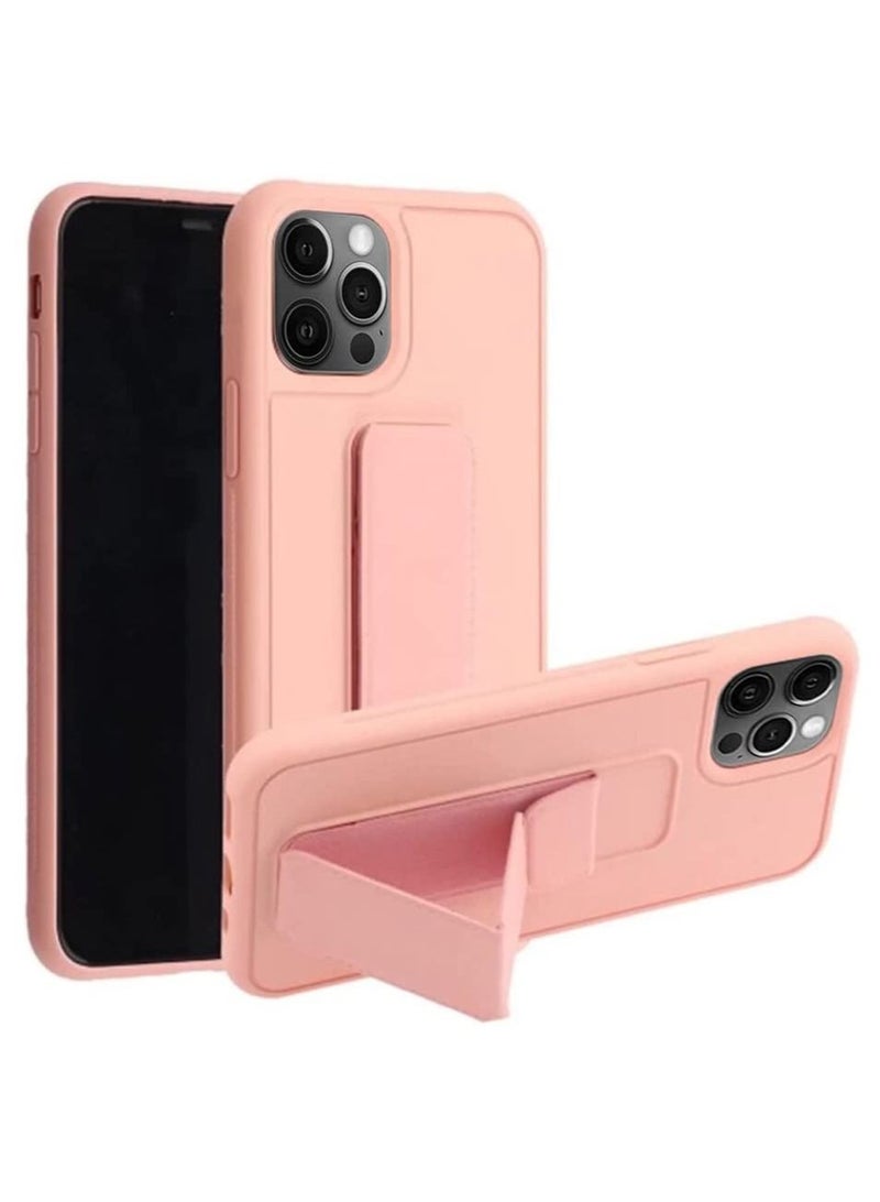 VITION Case Cover For iPhone 14 Pro, Finger Grip  Phone holder Case Car Magnetic Multi-function 3 in 1 Shockproof Back Cover Protective Case (iPhone 14 Pro, Light Pink)