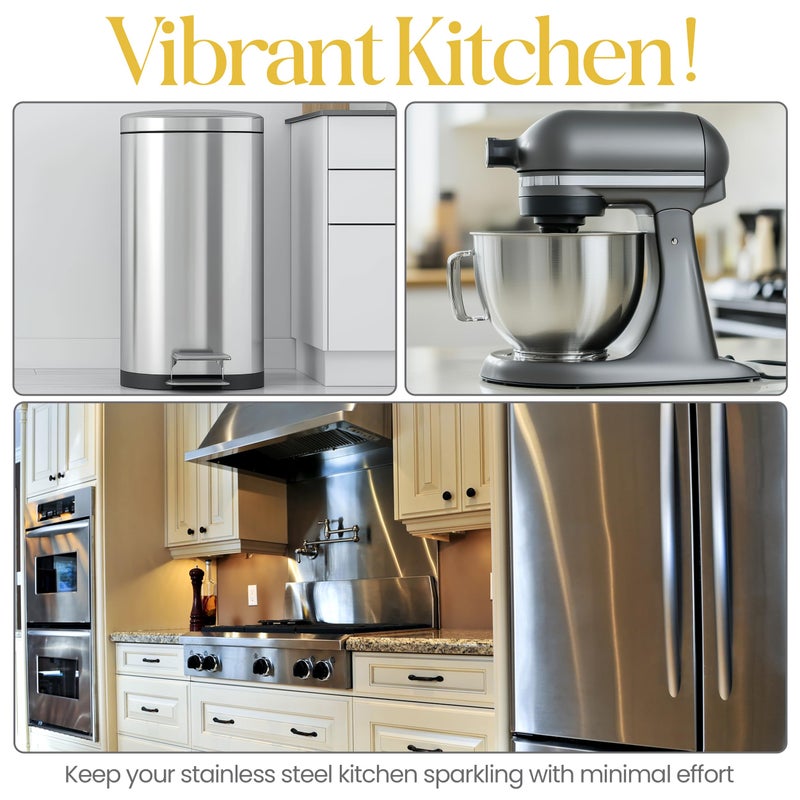 Mayflower Products Mayflower Polishing Cloth for Stainless Steel Copper Brass Chrome Made in USA Non Toxic 2 Cotton Cleaning Set 11 x 14 in ea.User-Friendly Cleaner for Kitchen Watch Musical Instruments Coins Antiques - Image 4