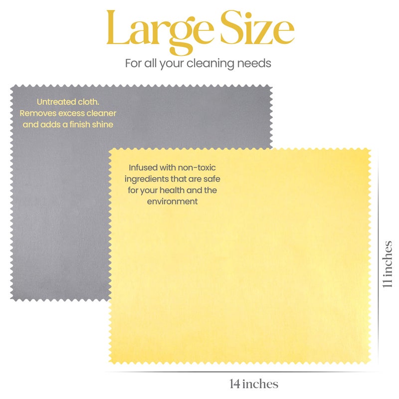 Mayflower Products Mayflower Polishing Cloth for Stainless Steel Copper Brass Chrome Made in USA Non Toxic 2 Cotton Cleaning Set 11 x 14 in ea.User-Friendly Cleaner for Kitchen Watch Musical Instruments Coins Antiques - Image 2