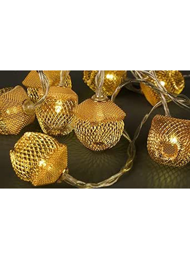Festive Decoration Lights Gold LED Lantern