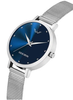 LOUIS DEVIN Mesh Steel Chain Analog Quartz Wrist Watch For Women  - Image 4